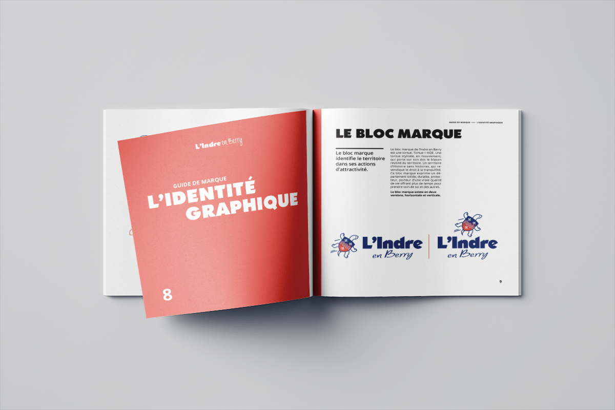 Guide de marque de l'Indre en Berry réalisé pour le marketing territorial du département de l'Indre