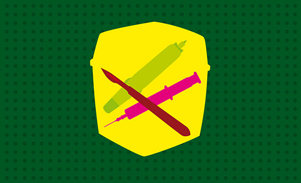Identité visuelle communication déchets à risques ADEME